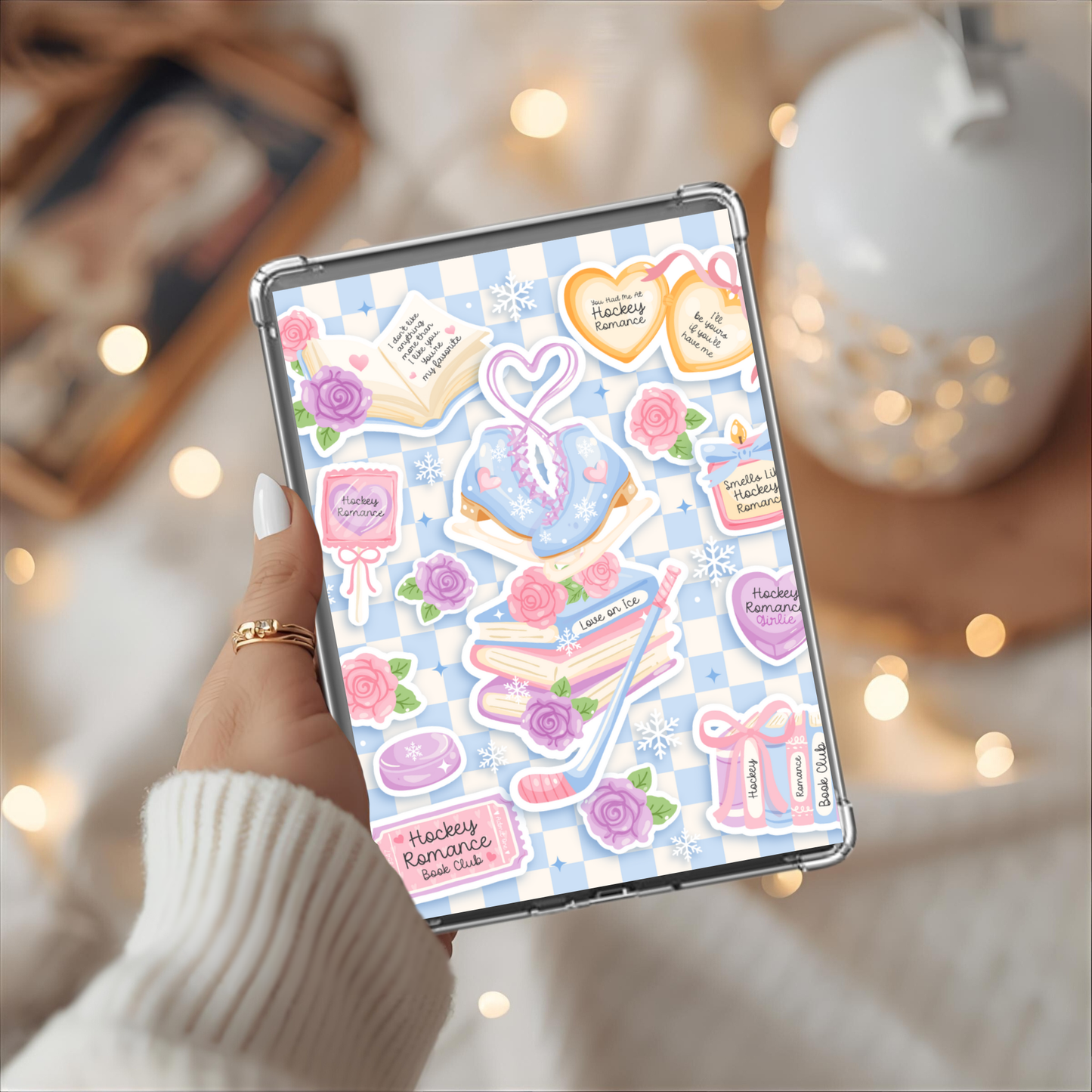 Hockey Romance Kindle Insert | Ice Breaker Inspired Kindle Decor | Bookish E-Reader Accessory | Reader Gift | Winter Kindle Insert Gift