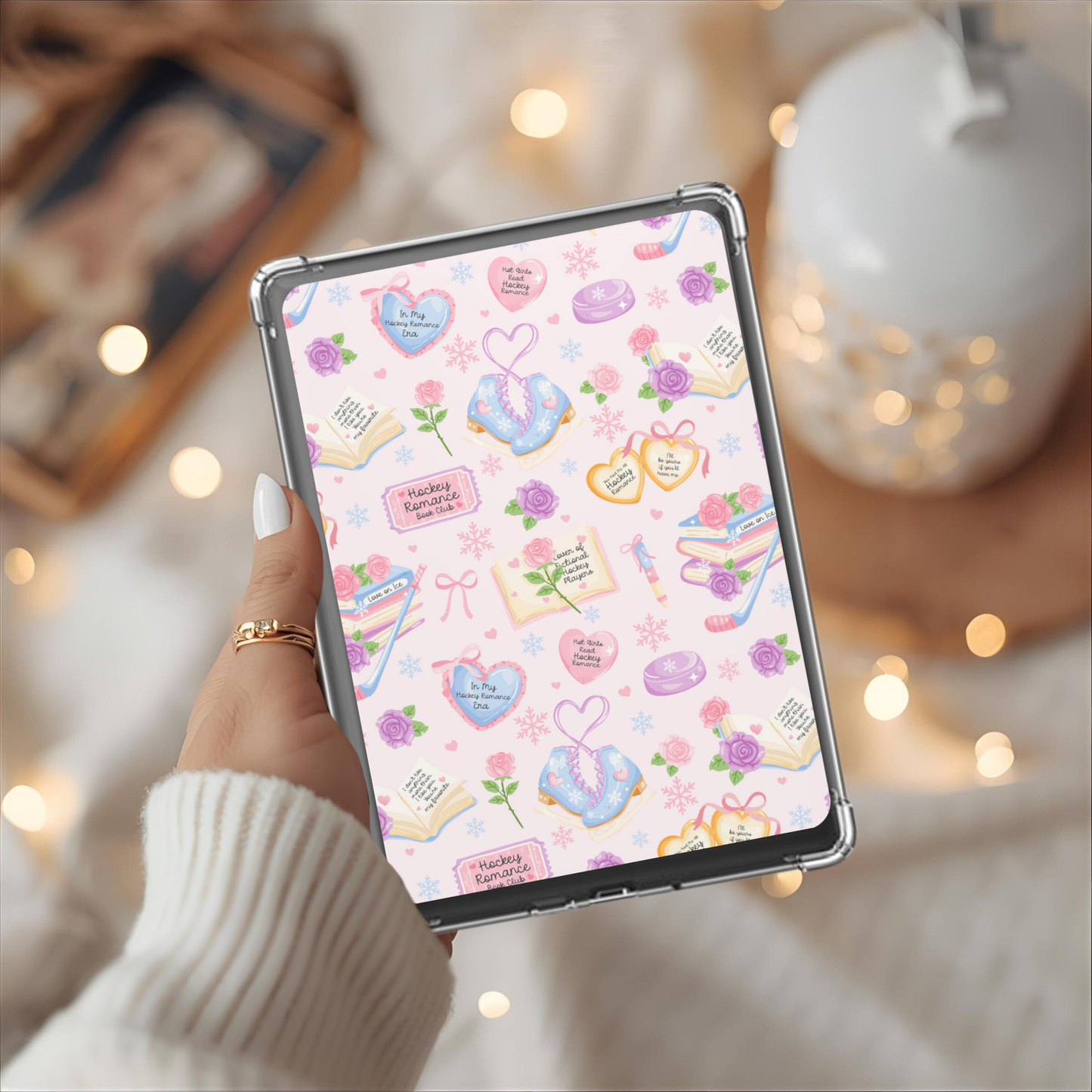 Hockey Romance Kindle Insert | Ice Breaker Inspired Kindle Decor | Bookish E-Reader Accessory | Reader Gift | Winter Kindle Insert Gift