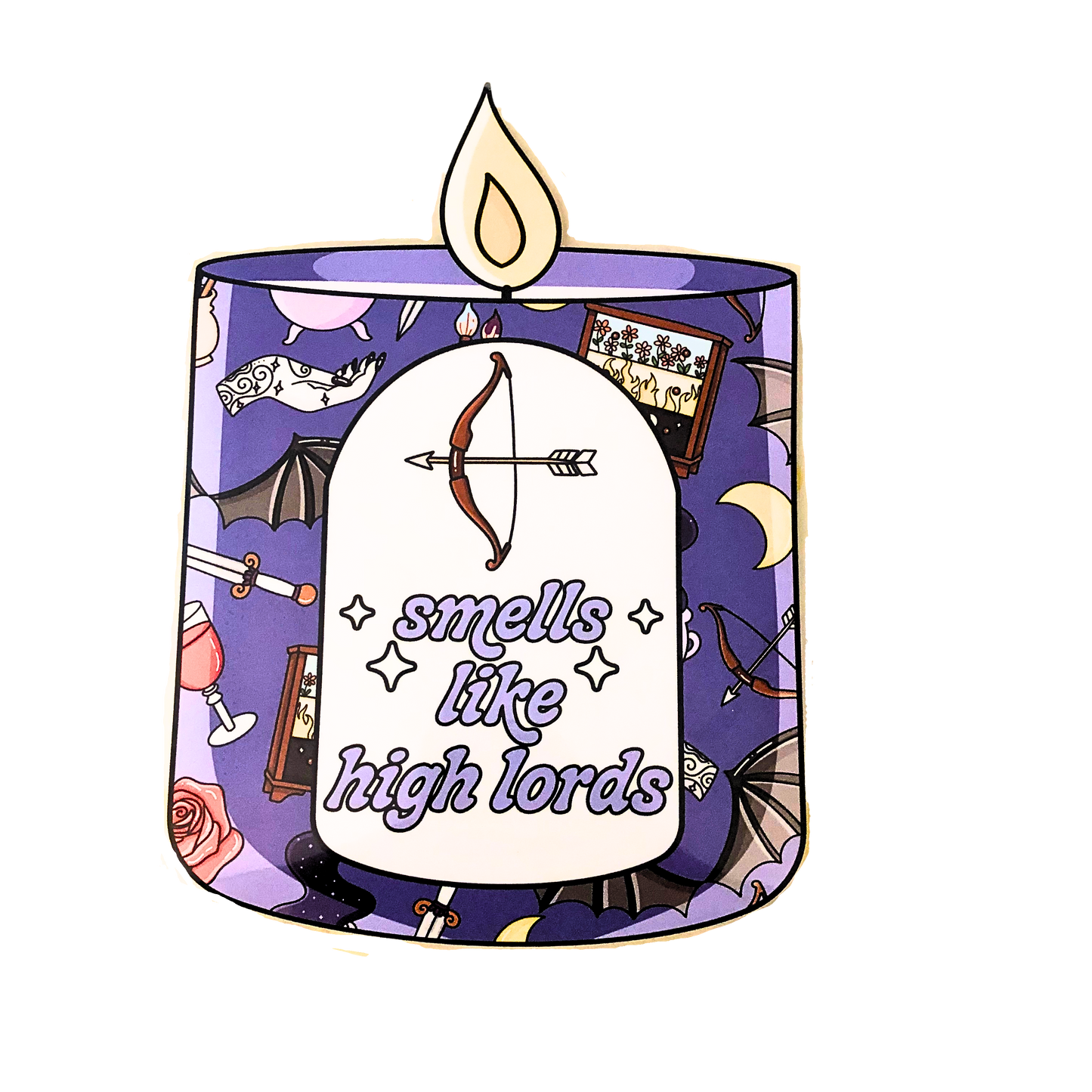 Smells Like High Lords Tote Bag – Bookish Candle Design, Fantasy Romance Reader Gift, Romantasy Tote, Book Lover Bag,High Fantasy Book Merch